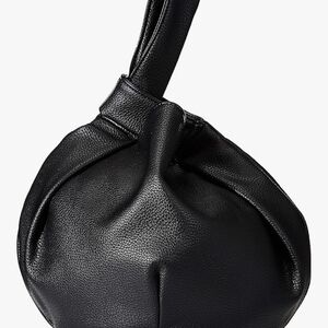 The Drop elegant black handbag for women Chic Black Leather Wristlet Clutch